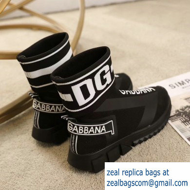 Dolce  &  Gabbana High-top Sorrento Sneakers Black With Logo 2019